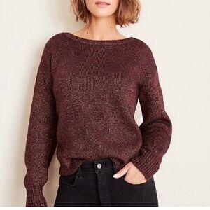 Ann Taylor Metallic Brown Sweater- Used